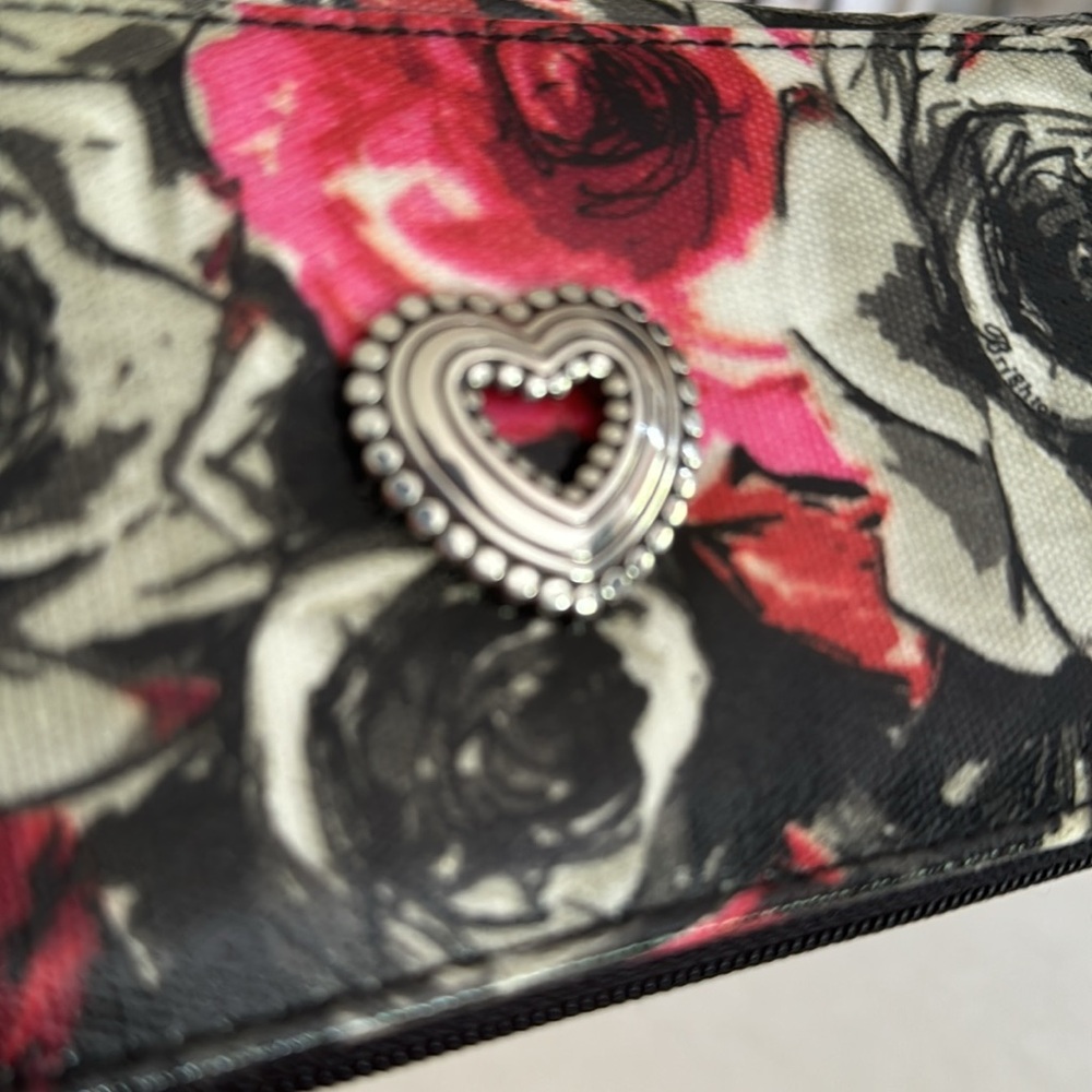 BRIGHTON Madison floral coated canvas, zip jewelry box. NWT - Picture 10 of 10